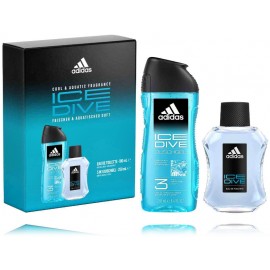 Adidas Ice Dive rinkinys vyrams (100 ml. EDT + 250 ml. dušo gelis)