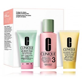 Clinique 3 Step Skin Care System набор по уходу за лицом (мыло для лица + очищающий лосьон + увлажняющий гель)