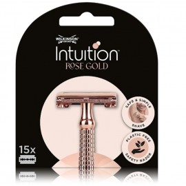 Wilkinson Sword Intuition Double Edge Rose Gold Blades dviašmeniai skutimosi peiliukai