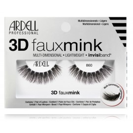 Ardell 3D Faux Mink 860 False Lash Black dirbtinės priklijuojamos blakstienos