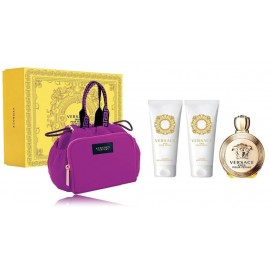 Versace Eros pour Femme rinkinys moterims ( 100 ml. EDP + 100 ml. dušo gelis + 100 ml. kūno losjonas + kosmetinė)