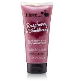 I Love Raspberry & Blackberry Exfoliating Shower Smoothie kūno šveitiklis