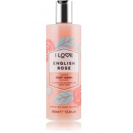 I Love English Rose Scented Body Wash dušo gelis