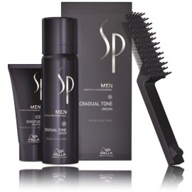 Wella Professionals SP Men Gradual Tone plaukų dažymo rinkinys vyrams Ruda spalva (60 ml. dažančios putos + 30 ml. šampūnas + šepetys + pirštinės)