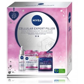 NIVEA Cellular Expert Filler rinkinys (serumas 30 ml. + dieninis kremas SPF15 50 ml. + naktinis kremas 50 ml.)