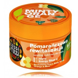 Farmona Tutti Frutti Orange & Mint Revitalizing Sugar Body Scrub atgaivinantis kūno šveitiklis su cukrumi