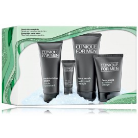 Clinique Great Skin Essentials veido priežiūros rinkinys vyrams (200 ml. prausiklis + 100 ml. šveitiklis + 100 ml. losjonas + 15 ml. kremas)