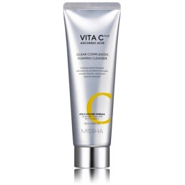 Missha Vita C Plus Clear Complexion Foaming Cleanser veidą šviesinančios valomosios putos su vitaminu C