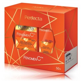 PERFECTA Fenomen C 50+ rinkinys moterims nuo raukšlių (veido kremas50 ml.+ paakių kremas 15 ml.)