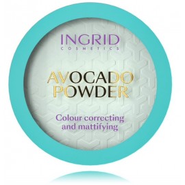 Ingrid Avocado Powder Colour Correcting and Mattifying koreguojanti ir matinį efektą suteikianti kompaktinė pudra veidui