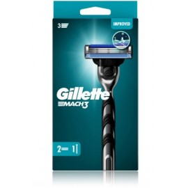 Gillette Mach3 skustuvas ir 2 keičiamos galvutės