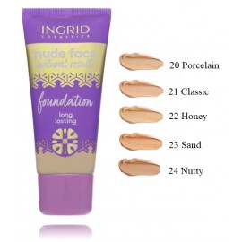 Ingrid Nude Face Natural Result Foundation ilgai išliekantis makiažo pagrindas