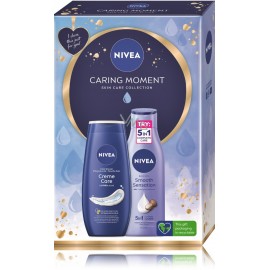 Nivea Caring Moment rinkinys (kreminis dušo gelis 250 ml. + kūno losjonas 400 ml.)