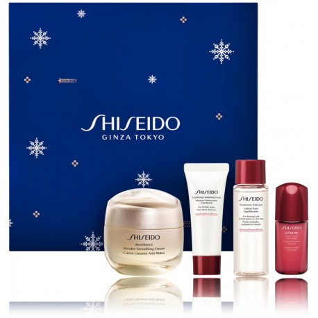Shiseido Ginza Tokyo veido priežiūros rinkinys (kremas nuo raukšlių 50 ml. + valomosios putos 15 ml. + losjonas 30 ml. + serumas 10 ml.)