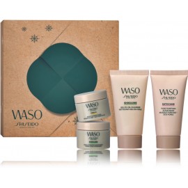 Shiseido Waso My Waso Essentials veido priežiūros rinkinys (naktinė kaukė 15 ml. + kremas 15 ml. + makiažo valiklis 30 ml. + kaukė 30 ml.)