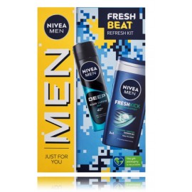 Nivea Men Fresh Beat rinkinys vyrams (purškiamas antiperspirantas 150 ml. + dušo gelis 250 ml.)