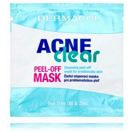 Dermacol AcneClear Cleansing Peel-Off Mask nulupama veido kaukė probleminei odai