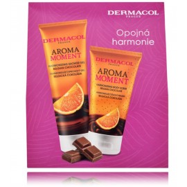 Dermacol Aroma Ritual Belgian Chocolate rinkinys kūno priežiūrai (250 ml. dušo gelis + 150 ml. kūno šveitiklis)