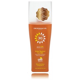 Dermacol Sun Water Resistant Sun Milk SPF30 purškiamas apsauginis vandeniui atsparus pienelis nuo saulės