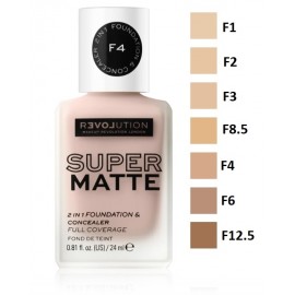 Makeup Revolution Relove Super Matte Foundation makiažo pagrindas