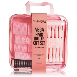 Revolution Haircare Mega Hair Roller Gift Set plaukų formavimo rinkinys (šepetys + 10 vnt. segtukai + 10 vnt. suktukai + dėklas)