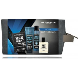 Dermacol Men Agent Gentleman Touch rinkinys vyrams (250 ml. gelis + 150 ml. dezodorantas + 100 ml. po skutimosi + 2x7,5 ml. kaukė + kosmetinė)