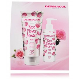 Dermacol Flower Care Rose rinkinys kūno priežiūrai (200 ml. dušo kremas + 150 ml. rankų kremas)