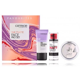 Catrice The Matte Face Pro Set rinkinys moterims (10 g. pudra + 30 ml. makiažo bazė + 50 ml. makiažo fiksavimo purškiklis)