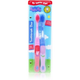 Air-Val Peppa Pig Toothbrush Duo Super Soft dantų šepetėlis vaikams