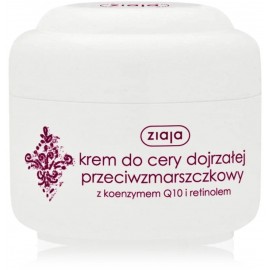 Ziaja Anti-wrinkle Cream With Q10 dieninis kremas nuo raukšlių su kofermentu Q10 ir retinoliu