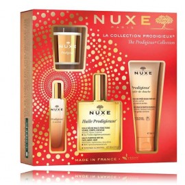 Nuxe Prodigieux Collection rinkinys (sausas aliejus 100 ml. + EDP 15 ml. + dušo aliejus 100 ml. + žvakė 70 g.)