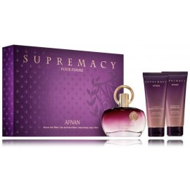 Afnan Supremacy Purple rinkinys moterims (100 ml. EDP + 100 ml. dušo gelis + 100 ml. kūno losjonas)