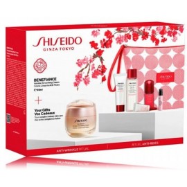 Shiseido Benefiance Wrinkle Smoothing rinkinys (kremas + putos + losjonas + serumas + paakių serumas + EDP + kosmetinė)