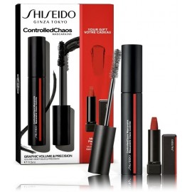 Shiseido ControlledChaos dekoratyvinės kosmetikos rinkinys (11.5 g. blakstienų tušas + 2.5 g. lūpų dažai)