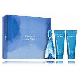 Davidoff Cool Water rinkinys moterims (100 ml. EDT + 75 ml. kūno losjonas + 75 ml. dušo gelis)