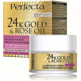 Perfecta 24K Gold & Rose Oil 60+ dieninis ir naktinis kremas nuo raukšlių brandžiai/jautriai veido odai