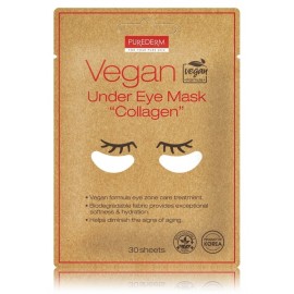 Purederm Vegan Under Eye Mask paakių pagalvėlės su kolagenu