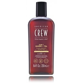 American Crew Ginger + Tea 3in1 energizuojantis šampūnas/kondicionierius/kūno prausiklis vyrams