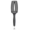 Olivia Garden Fingerbrush Double Bristles Black plaukų šepetys su dvigubais šereliais