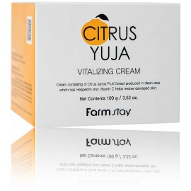 FarmStay Citrus Yuja Vitalizing Cream gyvybingumą grąžinantis veido kremas