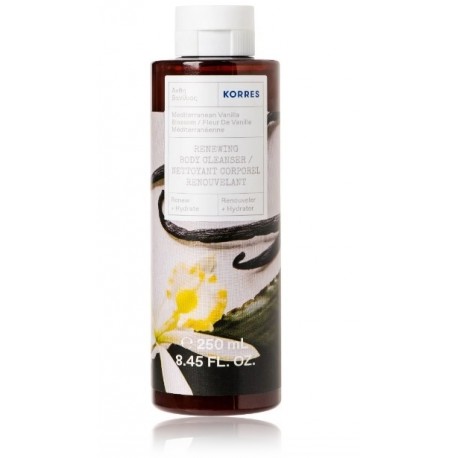 Korres Mediterranean Vanilla Blossom Renewing Body Cleanser gaivinantis dušo gelis