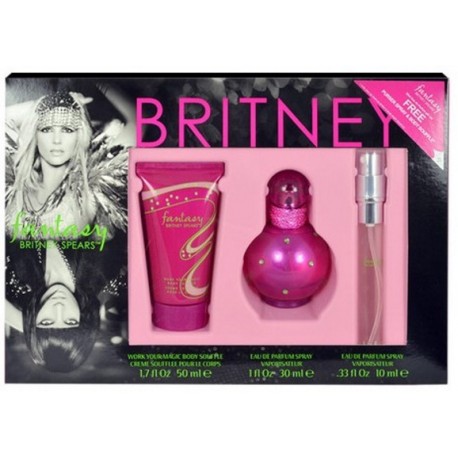 Britney Spears Fantasy rinkinys moterims (30 ml. EDP + 10 ml. EDP +  50 ml. kūno losjonas)