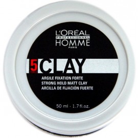 Loreal Professionnel Homme Clay Fixation modeliavimo pasta vyrams 50 ml.