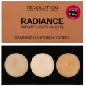 Makeup Revolution Highlighter Palette Radiance švytėjimo suteikianti paletė 15 g.