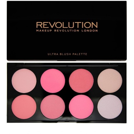 Makeup Revolution Ultra Blush (Blush&Contour Palette) skaistalų paletė All About Pink 13 g.