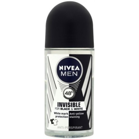 Nivea Men Invisible Black & White rutulinis antiperspirantas vyrams 50 ml.