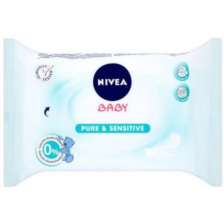 Nivea Pure & Sensitive drėgnos kūdikių servetėlės 63 vnt.