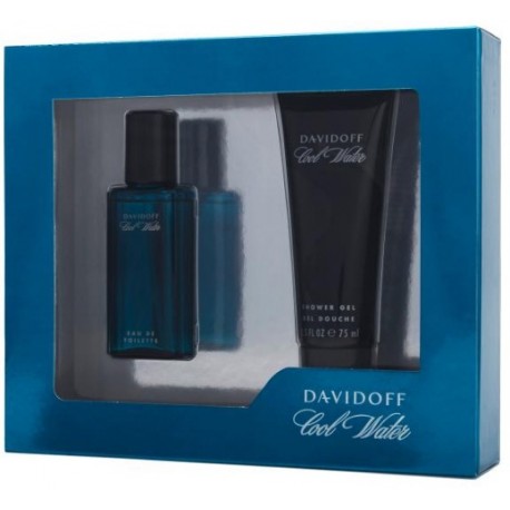 Davidoff Cool Water rinkinys vyrams (40 ml. EDT + 75 ml. dušo gelis)