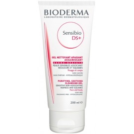 BIODERMA Sensibio DS+ gelinis prausiklis jautriai/raustančiai/pleiskanojančiai odai 200 ml.