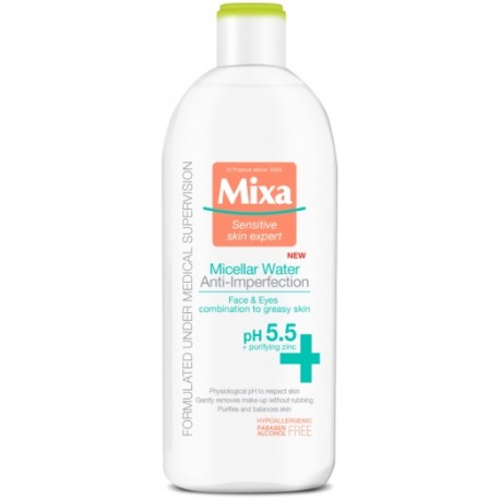 Mixa Cleansing Micellar Water micelinis vanduo mišriai/riebiai odai 400 ml.